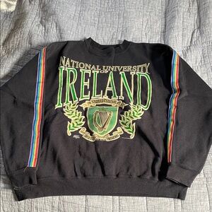 National University of Ireland Black Sweater - Vintage